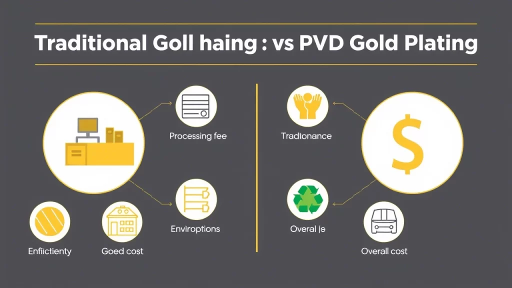 Cost comparison between traditional gold plating and PVD gold plating